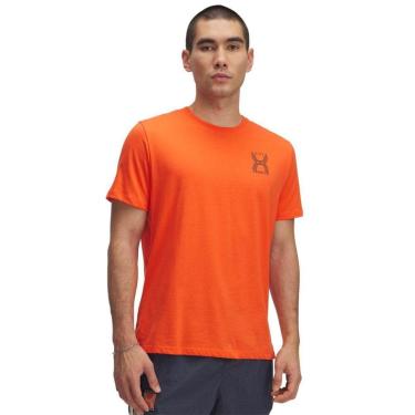 Imagem de Camiseta de Corrida Under Armour Run 96 Masculina P Bege-Masculino