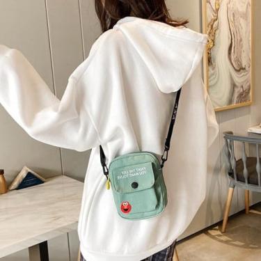 Imagem de Pequena bolsa tiracolo para celular feminina mini bolsa transversal, Verde, Tendência