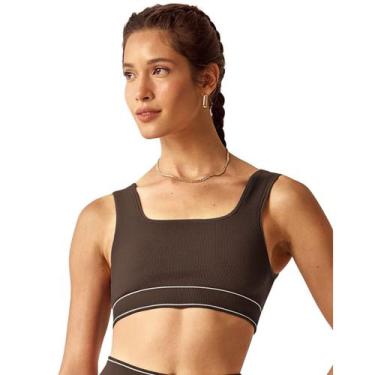 Imagem de Top Fitness Treino Comfort Canelado Alças Fixas Decote Reto Hope Resor