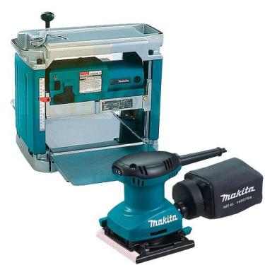 Imagem de Kit Plaina Desengrosso 304mm 2012NB Makita e Lixadeira Orbital, 220V