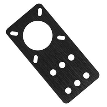 Imagem de Luqeeg Placa de Montagem de Motor de Passo Anodizado Preto NEMA 17 para Impressora 3D, Ampla Aplicação Com Furos de Ajuste de Tensão, Construção Em Alumínio, Placa de Montagem de Motor de Impressora