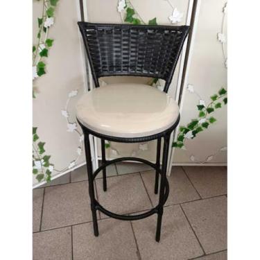 Imagem de Banqueta Modelo Orelha – Ideal para Cozinha, Balcão, Bistrô e Área de Churrasco, Resistente para Uso Diário(Preto)