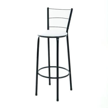 Imagem de Banqueta Banco de 3 Arame – Ideal para Cozinha, Bares e Área Gourmet, Resistente e Compacta(BRANCO)