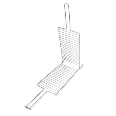 Imagem de Grelha Dupla Parrilla N2 Aço Cromado 72,X21 Cm Carne Churrasco Mor