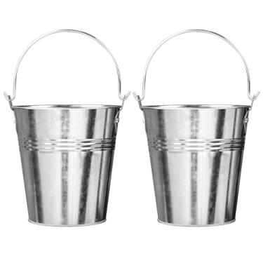 Imagem de Rixordd Balde de graxa para defumadores de grânulos – Pacote com 2 coletores de gotejamento de aço galvanizado resistente, à prova de ferrugem de 14 cm de diâmetro, acessório de churrasco fácil de