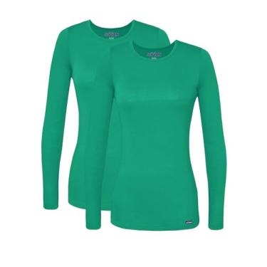 Imagem de Camiseta feminina de manga comprida e confortável da Sivvan/pacote com 2, Spearmint, Small