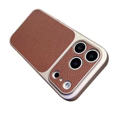 Imagem de LYJSMGZ Capa à prova de choque para iPhone 17 Pro Max/Air/17 Pro/17, cobertura total de lente ultra-limão, capa de telefone à prova de poeira, capa anti-impressão digital, marrom, 17 Pro