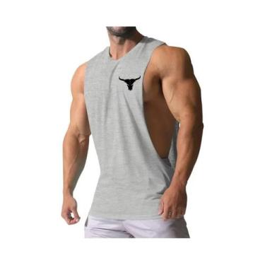 Imagem de Camiseta Sem Mangas Masculina Com Estampa De Touro, Estilo Musculoso E