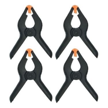 Imagem de Kit 4 Grampos Alicate Plástico Marceneir Estúdio Display 7cm - 123util