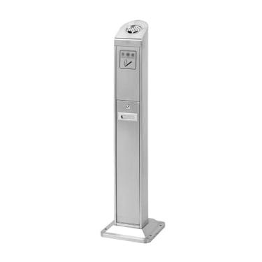 Imagem de KHUTRW3D Pilar de cinzas ao ar livre em pé área pública para fumar coluna de coleção bloqueada de aço inoxidável suporte de bumbum de cigarro