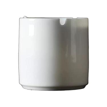 Imagem de x3anggyt5 Cinzeiros de cigarros de ovelha branco jade porcelana cinzeiro estilo chinês com cinzeiro de mosca à prova de vazamento decoração de mesa para sala de estar bandeja de cinzas ao ar livre