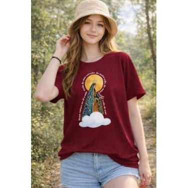 Imagem de Camiseta Nossa Senhora Aparecida Cuida De Mim Aesthetic Unissex - Snek