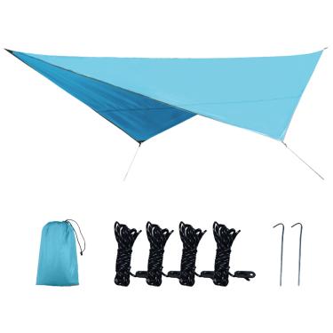 Imagem de Barraca Fly Toldo Vela Canopy Chuvas Sombrinha UV Abrigo de Camping Resistente com Estacas Corda Sacola Armazenamento para Pátio Jardim Atividades no