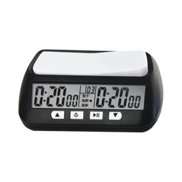 Imagem de Cronômetro De Xadrez Digital Portátil Compacto De Madeira Retrô Mecâni