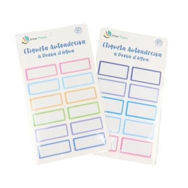 Imagem de Etiqueta Escolar Adesiva 3 Folhas à Prova D'água Identificar - INTERPO