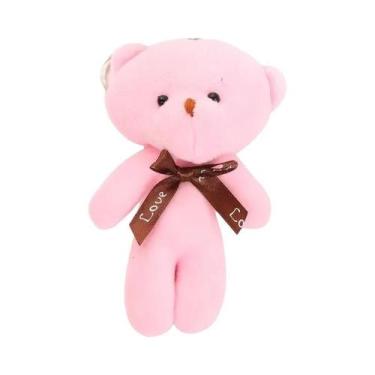 Imagem de Chaveiro De Pelúcia Urso Teddy Com Gravata Borboleta Mini Colorida De 