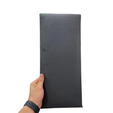 Imagem de Cabeceira Dubai Modular Estofada 20x45 cm para Cama Box | Kit com 20 Placas Retangulares Autocolantes(20,CINZA ESCURO)