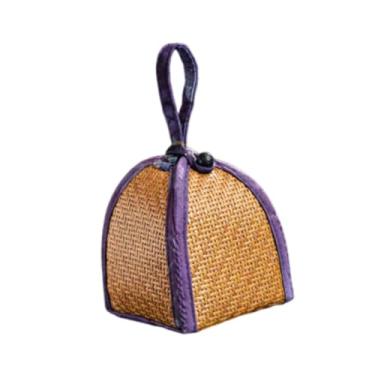 Imagem de predolo Bolsa organizadora para xícaras de chá, porta-xícaras, organizador de utensílios de chá, estojo para xícaras de chá para casa e escritório, Roxo