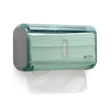 Imagem de Porta Papel Toalha Interfolha Dispenser Compacto Verde em ABS para Banheiro e Cozinha(Verde)