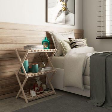 Imagem de Suporte Prateleiras Porta Temperos Rústico De Cozinha