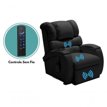 Imagem de Poltrona Reclinável Cadeira Imperial Para Idoso Motorizada Corano Gravidade Zero Massageadora Império Gelo