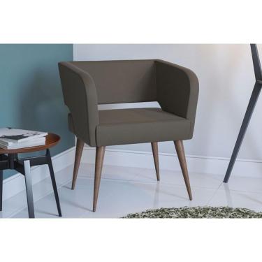 Imagem de Poltrona Decorativa P/ Sala Antara Queen - Suede Café - Kappesberg
