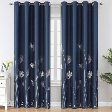 Imagem de Cortinas Estelar Textiler Azul Marinho Blackout 132x260 cm