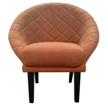 Imagem de Cadeira Sala de Estar Liz Veludo Terracota - Mansão Decor