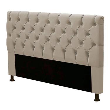 Imagem de Cabeceira Cama Box Casal Queen Size Cristal 160Cm Bege