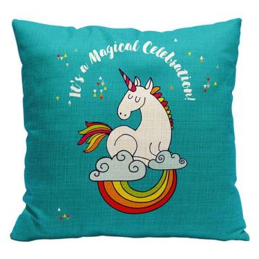 Imagem de Almofada Unicornio Verde