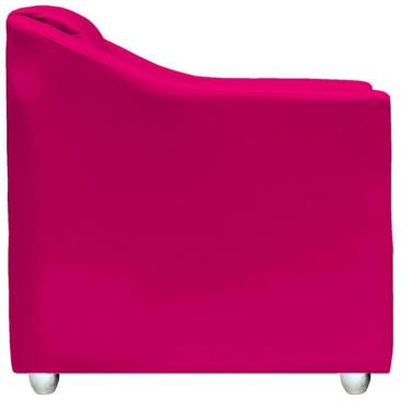 Imagem de Kit 4 Poltronas Mila Corino Cores Pé De Plástico Cromado - Pink Corino