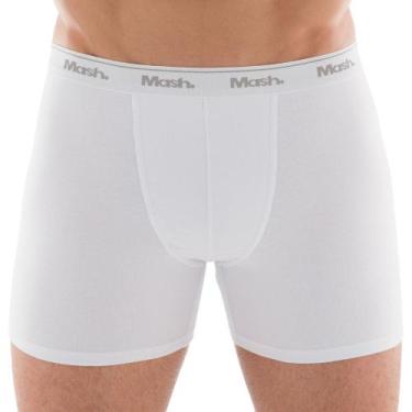 Imagem de Cueca Mash Boxer Longa em Algodão 070.40, Branco, G