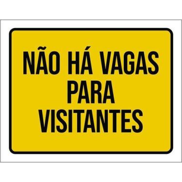 Imagem de Kit 10 Placa Acm Não Há Vagas Para Visitantes 18X23 - Sinalizo