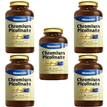 Imagem de Kit 5X Chromium Picolinate Cromo - 90 Cápsulas - VitaminLife-Masculino