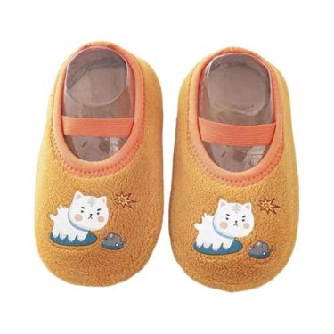 Imagem de Sapatinhos Antiderrapantes Quentinhos Para Bebês Recém-Nascidos Com So