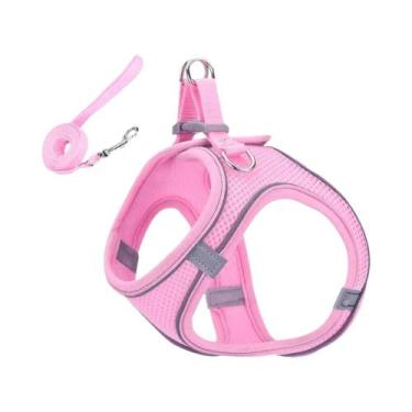 Imagem de Conjunto De Coleira E Arnês Ajustável Para Cães E Gatos Pequenos, Cole