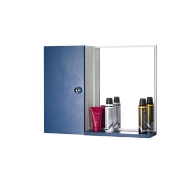 Imagem de Armário para Banheiro Com Espelho Azul