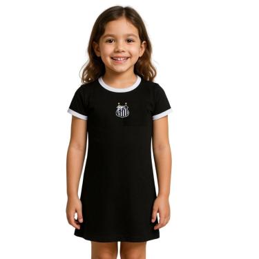 Imagem de Vestido Infantil Santos Tubinho Preto Oficial
