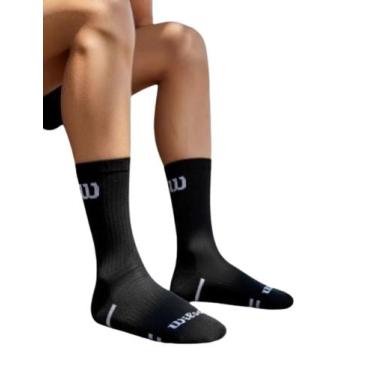 Imagem de Kit 3 Meias Wilson Cano Longo Masculino Algodão, Preto