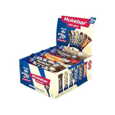 Imagem de Barra de Proteína Mais Mu Mukebar Sabor Mista 15g de Proteína Zero Açú