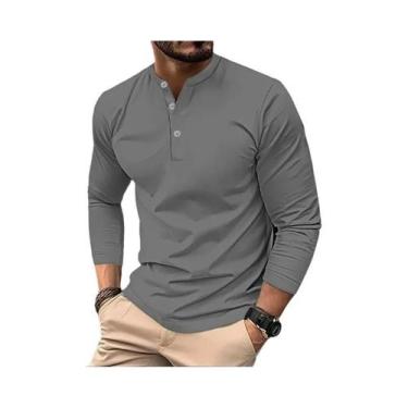 Imagem de Camiseta Masculina De Verão De Manga Longa Henry Polo Respirável Confo