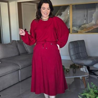 Imagem de Blusa E Saia Midi Conjunto Elegante Chic Evangelica Cristã - VALERIA A