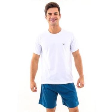 Imagem de Pijama Algodão Curto Verão Calor Adulto Masculino Mechler-Masculino