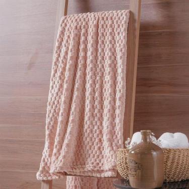 Imagem de Manta Casal Brushed New Microfibra Flannel 100% Poliéster 180x230 Rosa