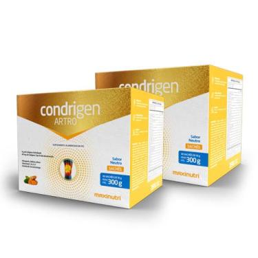 Imagem de Kit 2 Condrigen Artro Colágeno Tipo 1 e 2 Sachês Sabor Neutro Maxinutr