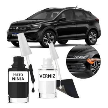 Imagem de Tinta Tira Risco Automotiva Preto Ninja VW Gol Polo Up Golf -, Nivus
