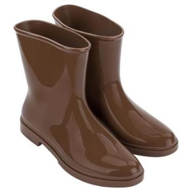 Imagem de Bota de Chuva Feminina Impermeável Grendene - Marrom-Feminino