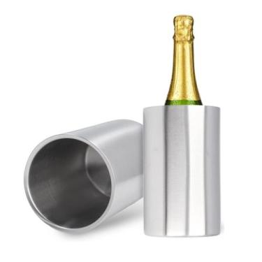 Imagem de Balde Resfriador De Vinho 1500ml Champanhe Parede Dupla Inox - Kadê