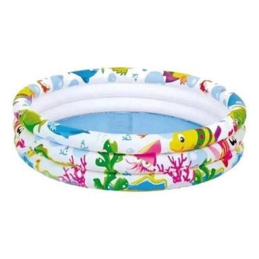 Imagem de Piscina Infantil Inflavel Redonda 135 Litros Colorida - Sun Way