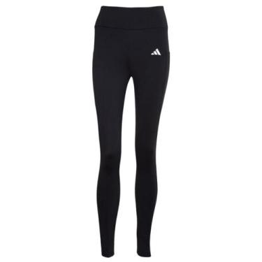 Imagem de Calça Legging Adidas 3 Listras Com Bolso Feminina - Preto - G, G